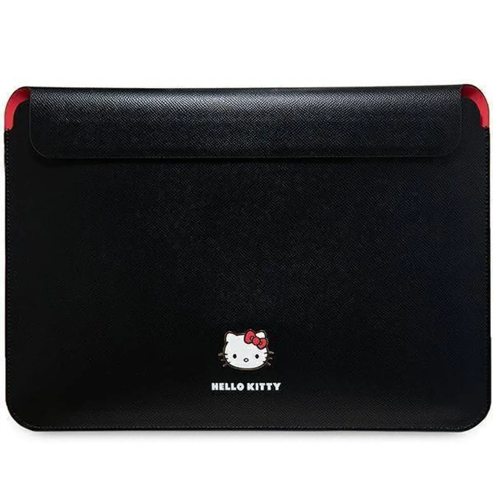 ⁨Torba LAPTOP 14" Hello Kitty Sleeve PU Metal Logo (HKCS14PGHDLMK) czarne⁩ w sklepie Wasserman.eu