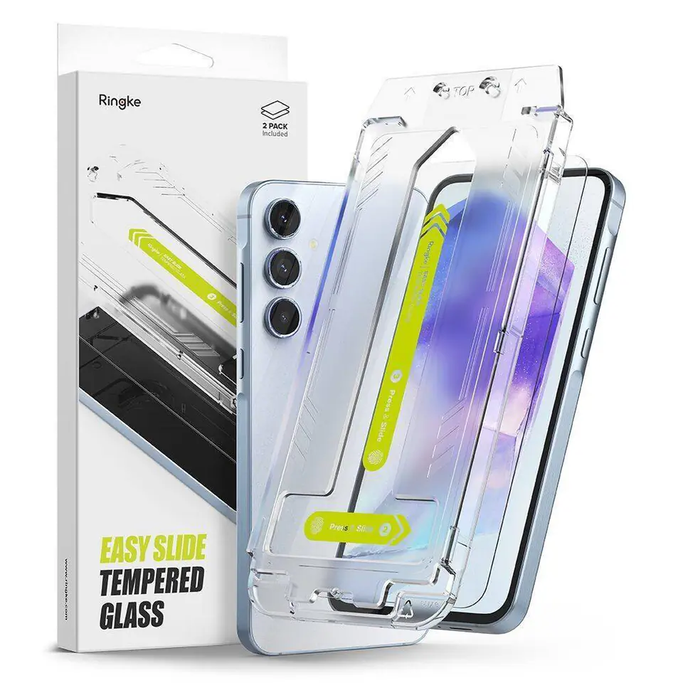 ⁨Szkło Hartowane SAMSUNG GALAXY A55 5G Ringke Easy Slide 2-Pack Clear⁩ w sklepie Wasserman.eu