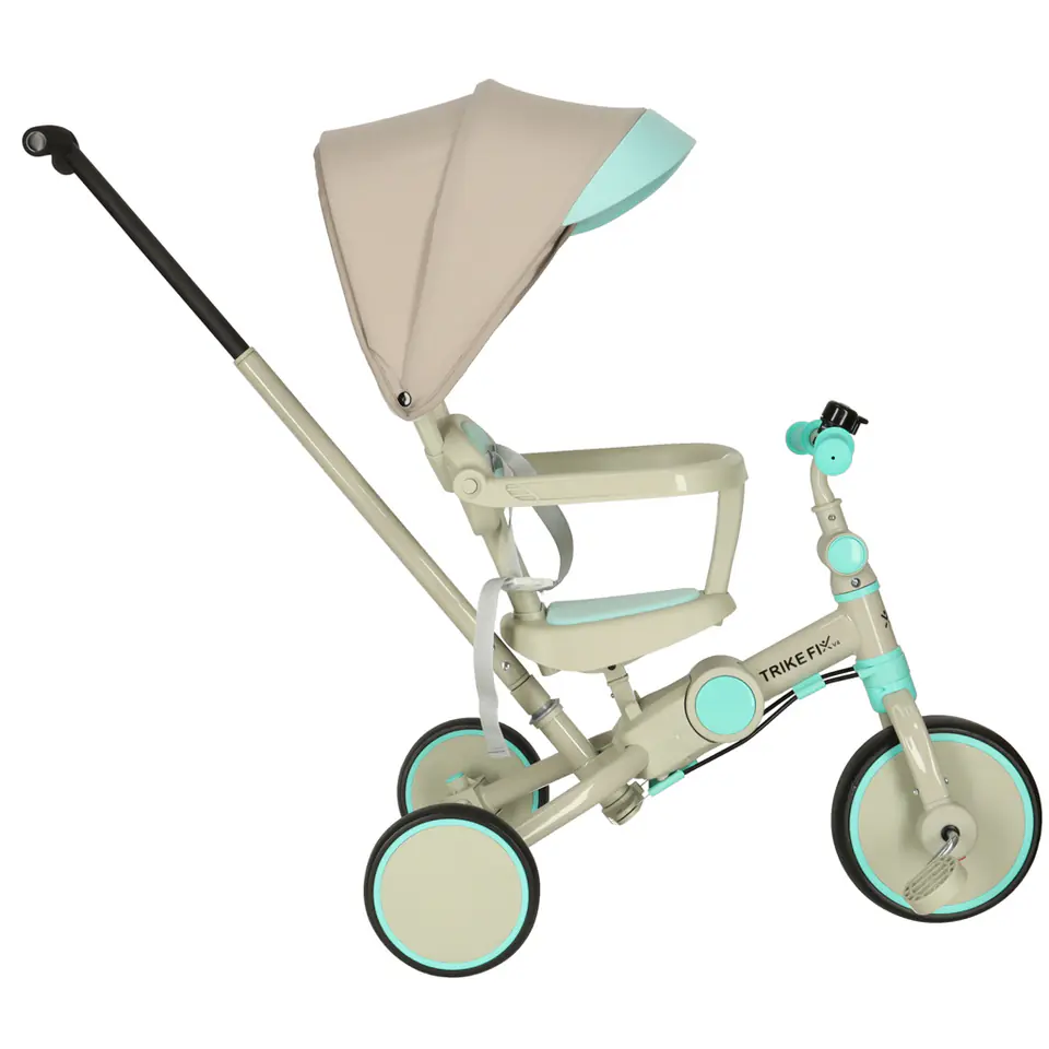 ⁨Rowerek trójkołowy TRIKE FIX V4 rower spacerówka rowerek biegowy 6w1 szary niebieski⁩ w sklepie Wasserman.eu