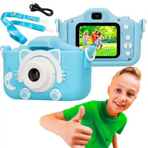 ⁨Extralink Kids Camera H27 Dual Blue | Digital Camera | 1080P 30fps, 2.0" display⁩ at Wasserman.eu