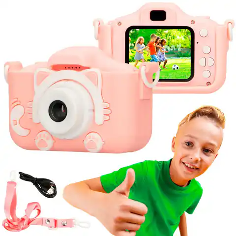 ⁨Extralink Kids Camera H27 Single Pink | Digital Camera | 1080P 30fps, 2.0" display⁩ at Wasserman.eu