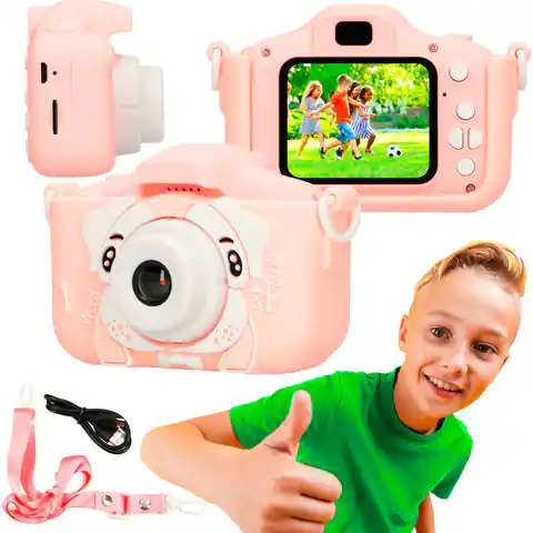 ⁨Extralink Kids Camera H28 Single Pink | Digital Camera | 1080P 30fps, 2.0" display⁩ at Wasserman.eu