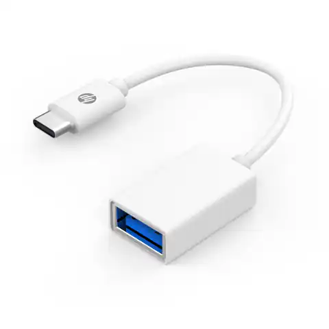 ⁨USB redukcja, (3.0), USB C (M) - USB A F, biała, Hewlett-Packard DHC-TC105⁩ w sklepie Wasserman.eu