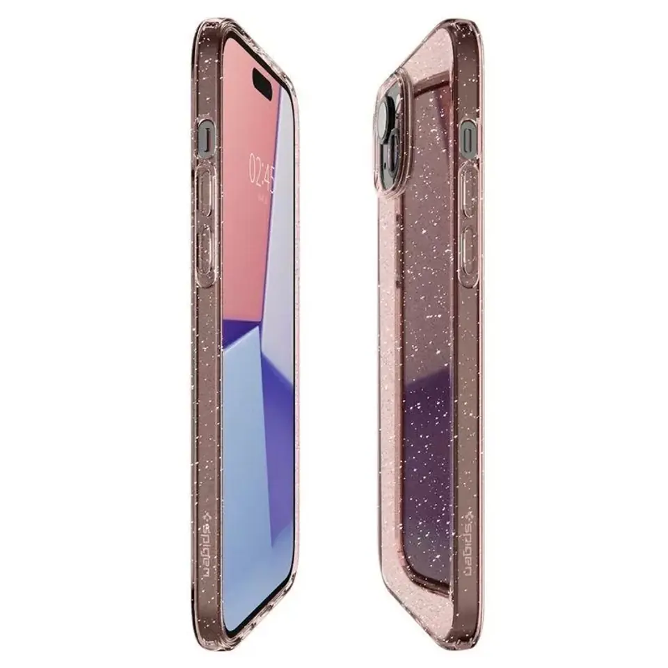 ⁨Etui Spigen Liquid Crystal Glitter do Apple iPhone 15 - różowo-przezroczyste⁩ w sklepie Wasserman.eu