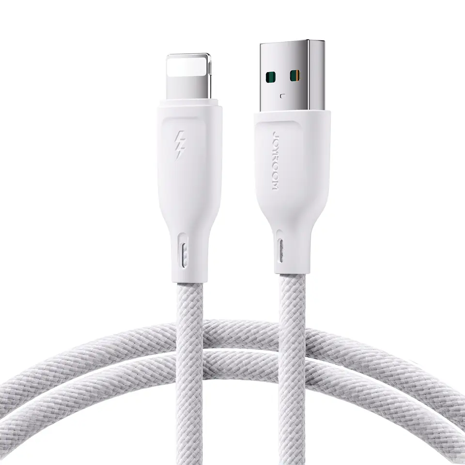 ⁨Kabel przewód do iPhone USB-A - Lightning 3A Multi-Color Series 1m biały⁩ w sklepie Wasserman.eu