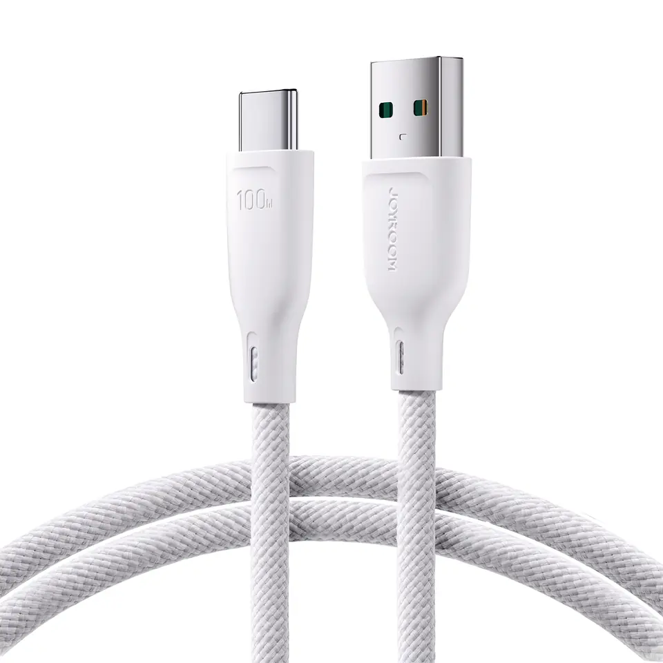 Kabel przewód USB-A - USB-C 100W szybki transfer Multi-Color Series 1m biały w sklepie Wasserman.eu