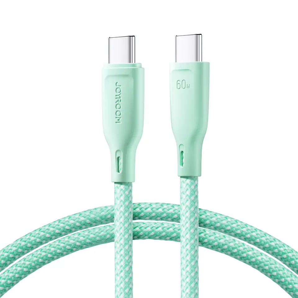Kabel przewód USB-C 60W szybki transfer Multi-Color Series 1m zielony w sklepie Wasserman.eu