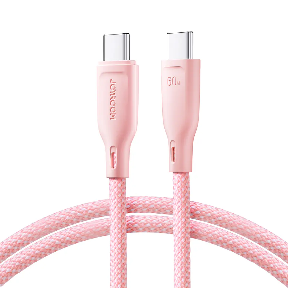 Kabel przewód USB-C 60W szybki transfer Multi-Color Series 1m różowy w sklepie Wasserman.eu