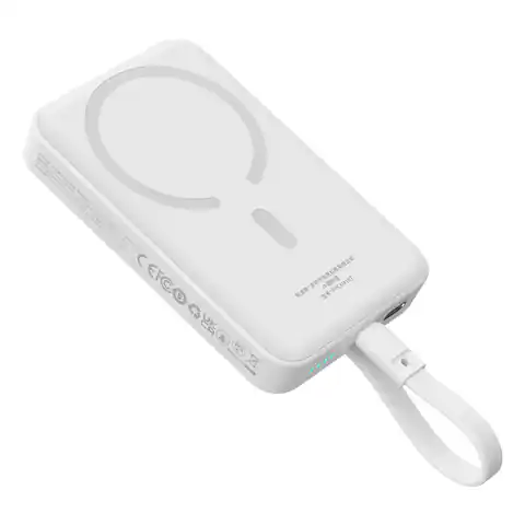 ⁨Mini Powerbank MagSafe 10000mAh 30W z kablem USB-C 0.3m biały⁩ w sklepie Wasserman.eu