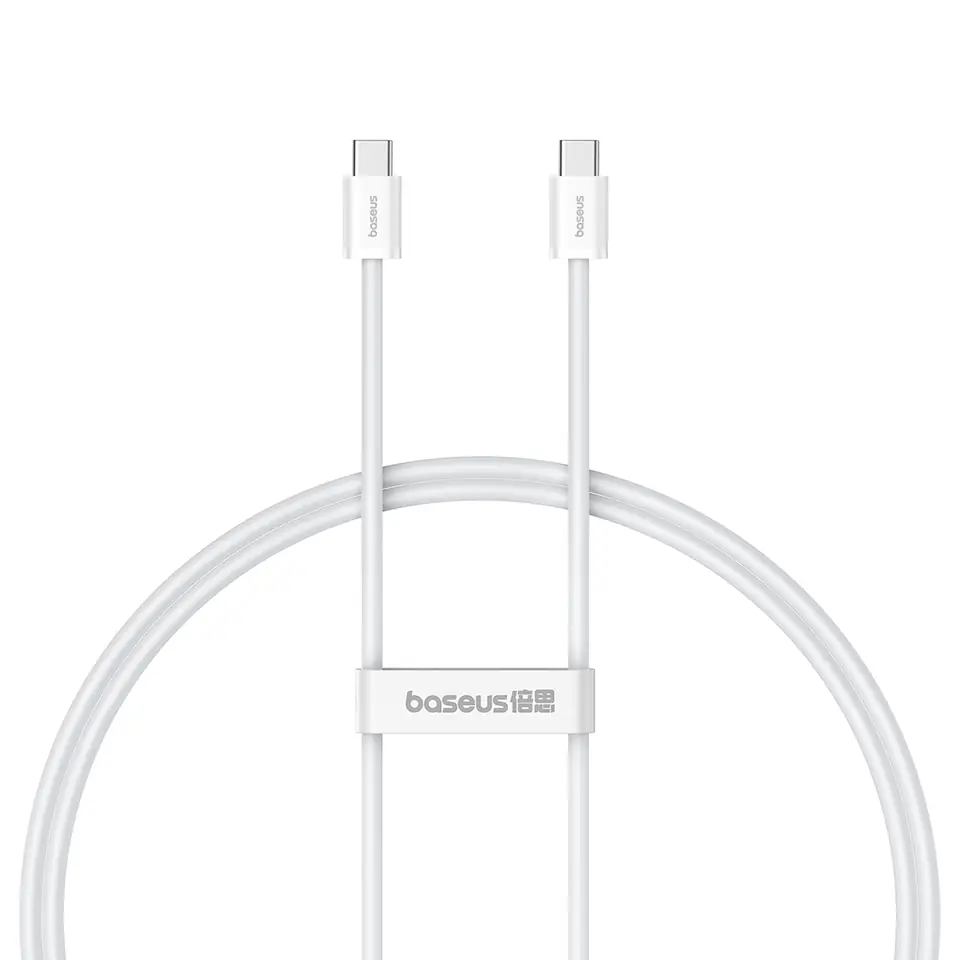 ⁨Kabel przewód USB-C 30W PD 480Mb/s Superior Series ll 1m biały⁩ w sklepie Wasserman.eu