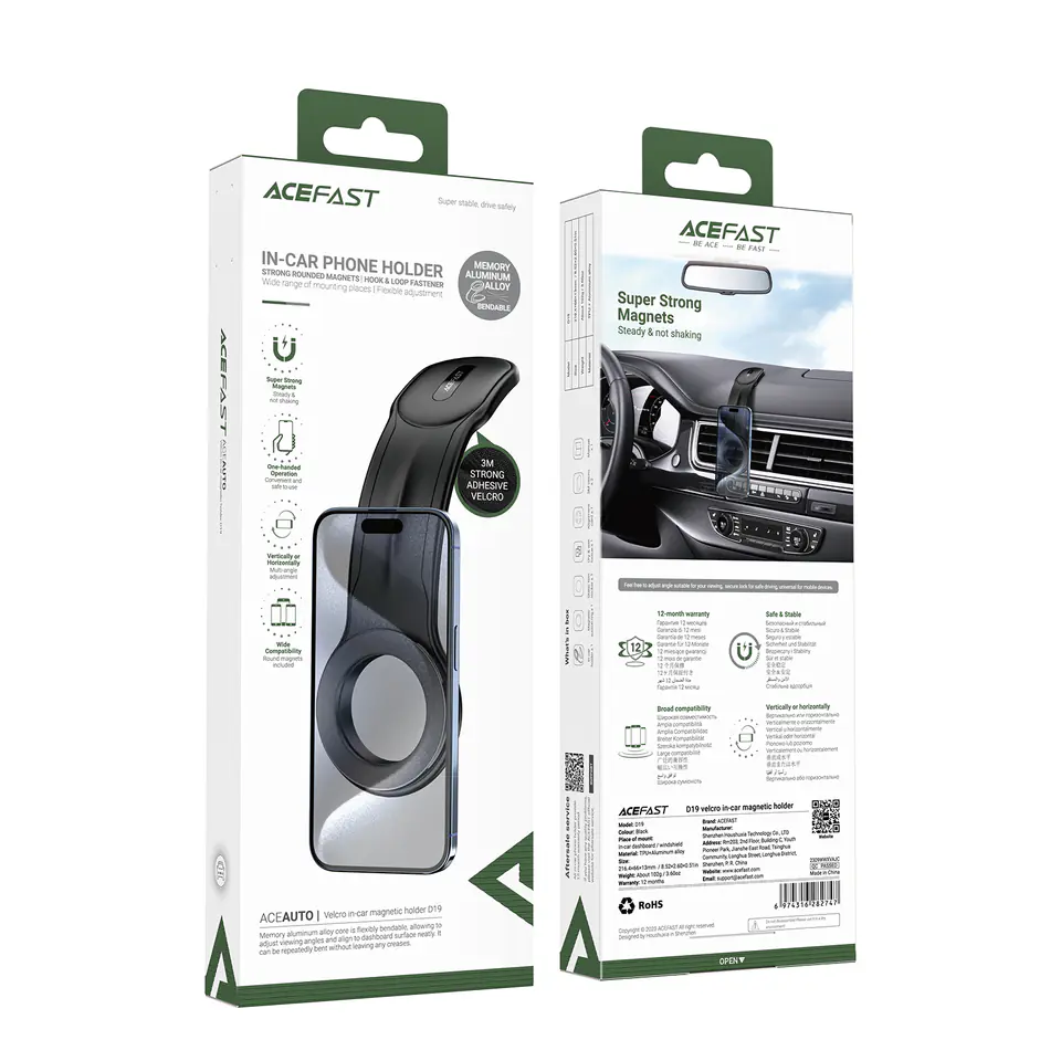 Magnetyczny uchwyt samochodowy na talefon na kokpit deskę czarny w sklepie Wasserman.eu