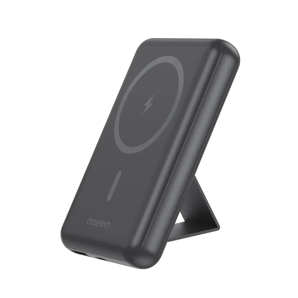 Powerbank 10000mAh bezprzewodowy MagSafe USB-A USB-C funkcja podstawki czarny w sklepie Wasserman.eu