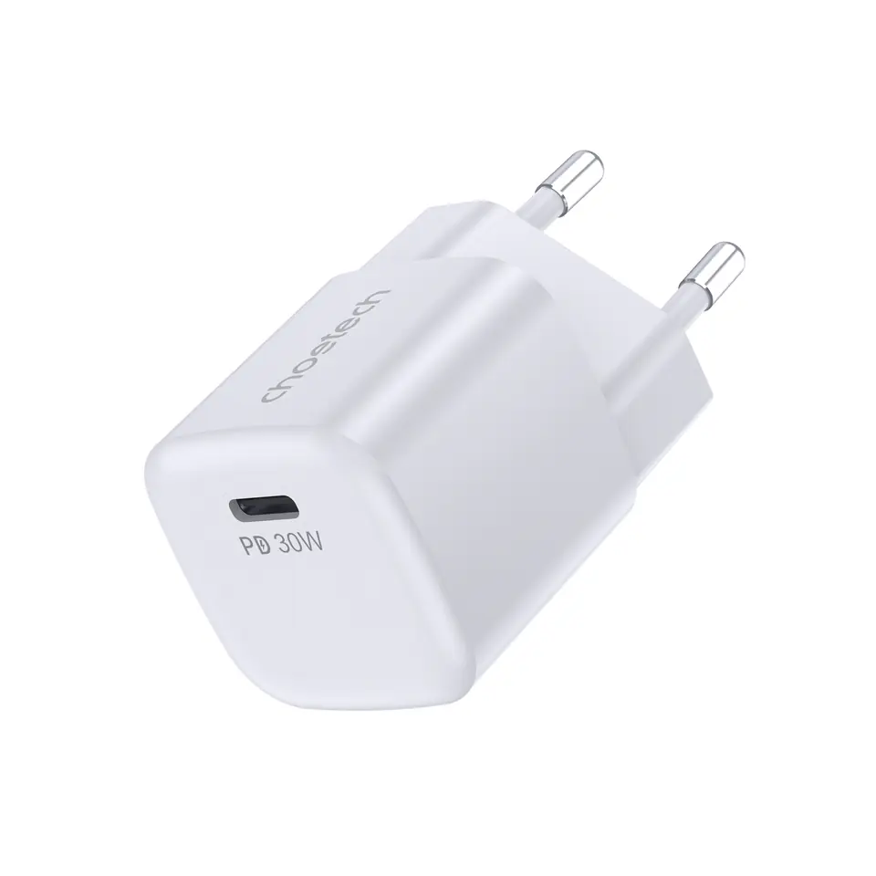 ⁨Ładowarka sieciowa GaN USB-C PD 30W biała⁩ w sklepie Wasserman.eu