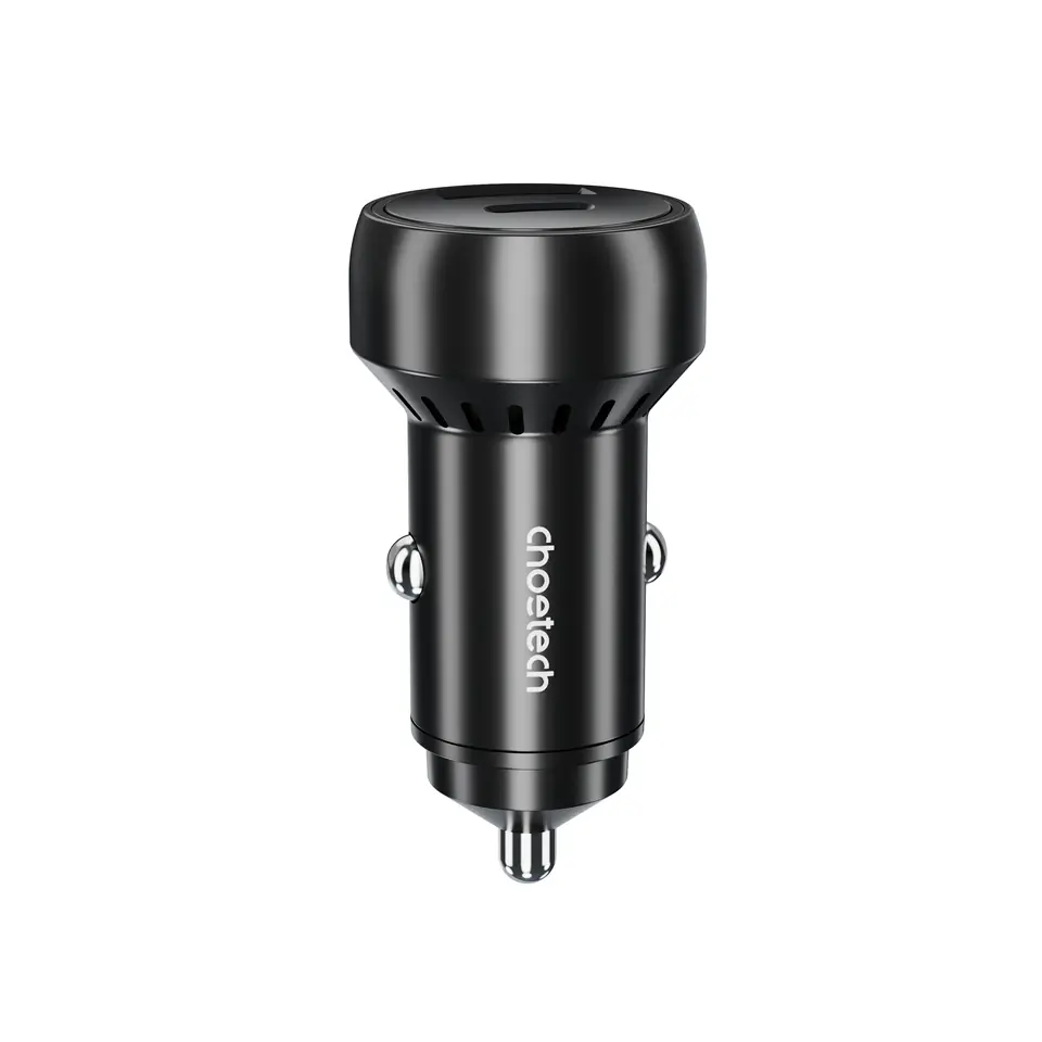 ⁨Ładowarka samochodowa USB-C USB-A PD 60W z podświetleniem LED czarna⁩ w sklepie Wasserman.eu
