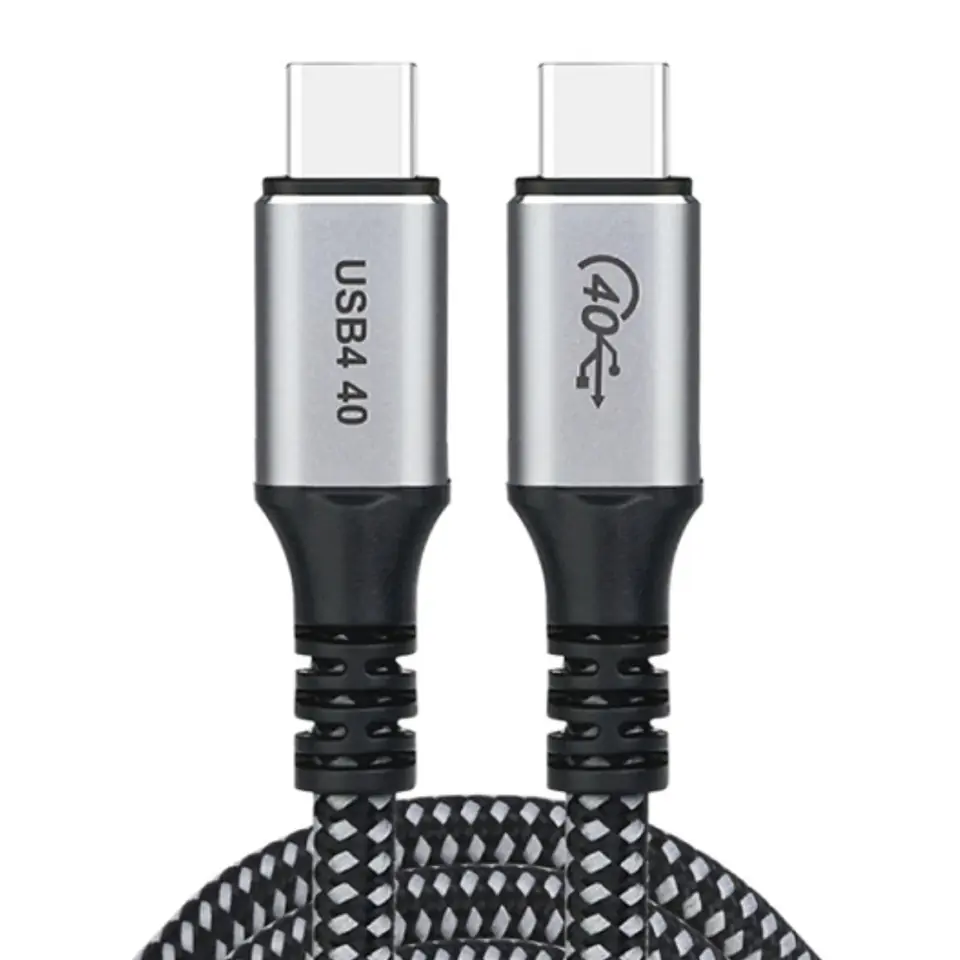 Kabel przewód USB-C 240W 8K 60Hz 1.2m czarny w sklepie Wasserman.eu