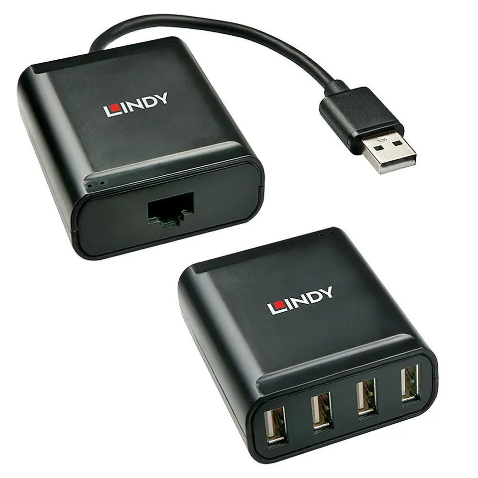 ⁨Lindy Usb 2.0 Cat.5 Extender 60M, 4⁩ w sklepie Wasserman.eu