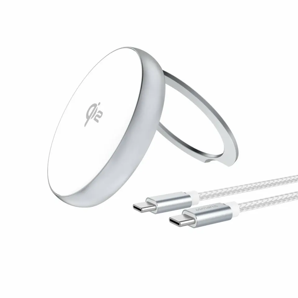 ⁨4smarts Ład. indukcyjna Kickstand 15Wsrebrna/silver 540987⁩ w sklepie Wasserman.eu