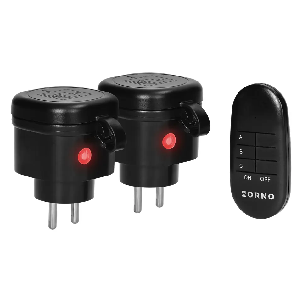 Zestaw bezprzewodowych mini gniazd sterowanych pilotem 2+1, IP44 w sklepie Wasserman.eu