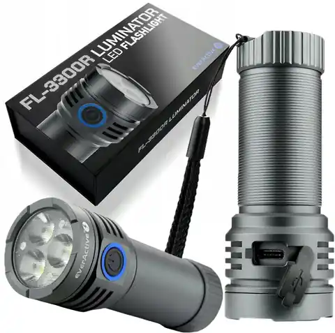⁨Latarka ręczna 3x Osram P9 10W LED everActive FL-3300R Luminator 3300 lumenów IPX4⁩ w sklepie Wasserman.eu