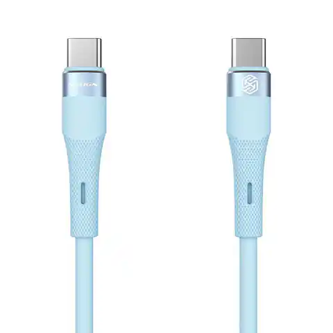 ⁨Kabel 60W USB-C - USB-C PD Nillkn Data Cable FlowSpeed Silicon niebieskie⁩ w sklepie Wasserman.eu