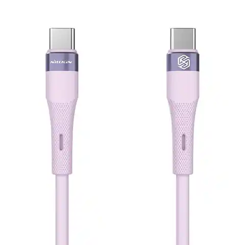 ⁨Kabel 60W USB-C - USB-C PD Nillkn Data Cable FlowSpeed Silicon fioletowe⁩ w sklepie Wasserman.eu