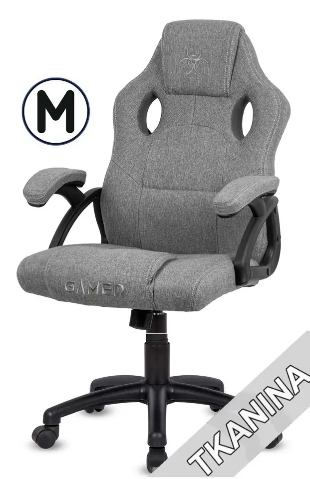 ⁨Swivel chair for desk CARRERA M STONE FABRIC⁩ at Wasserman.eu