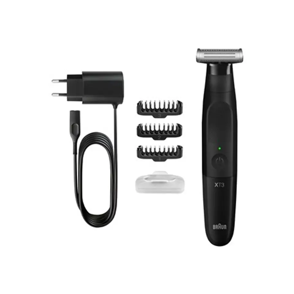 ⁨Braun | Beard Trimmer and Shaver | XT3100 | Cordless | Number of length steps 3 | Black⁩ at Wasserman.eu