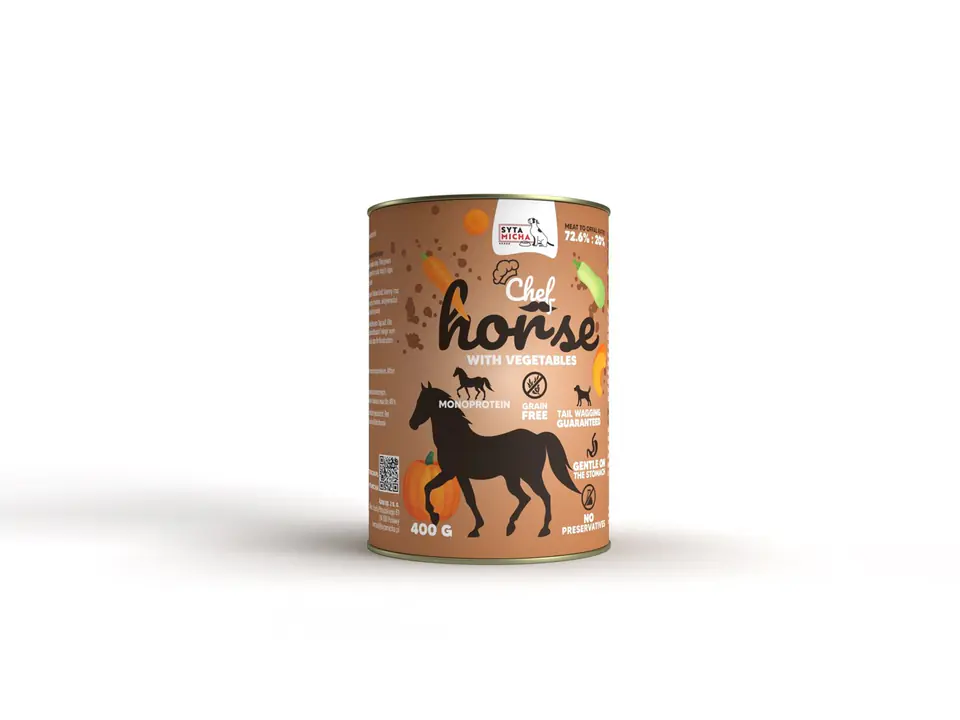 ⁨SYTA MICHA Horsemeat with vegetables - wet dog food - 400g⁩ at Wasserman.eu