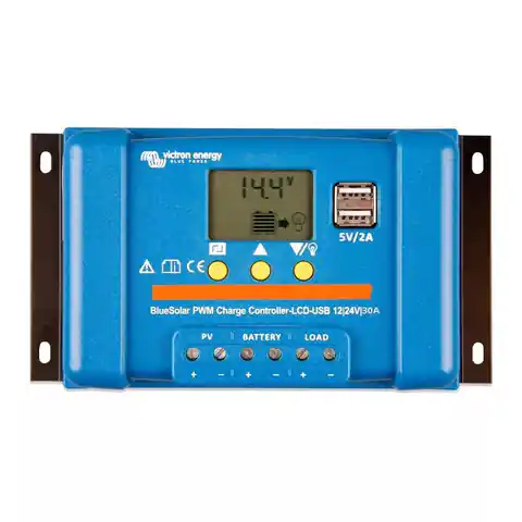 ⁨Charge controller VICTRON ENERGY BlueSolar PWM-LCD&USB 12/24V - 30A (SCC010030050)⁩ at Wasserman.eu
