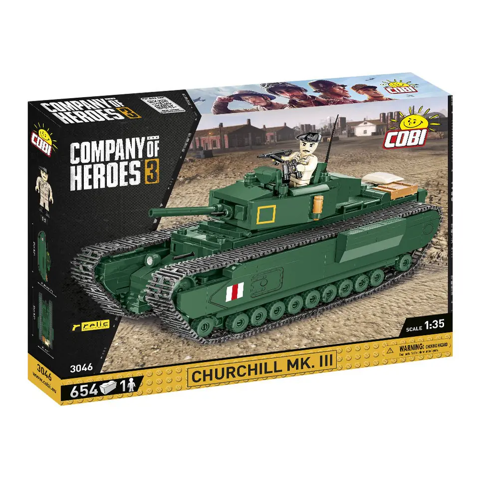 ⁨COBI 3046 Company of Heroes 3. British Tank Churchill Mk. III 654 bricks⁩ at Wasserman.eu