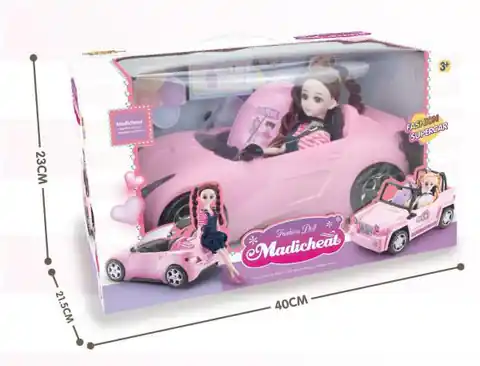 ⁨Doll with a toy car⁩ at Wasserman.eu