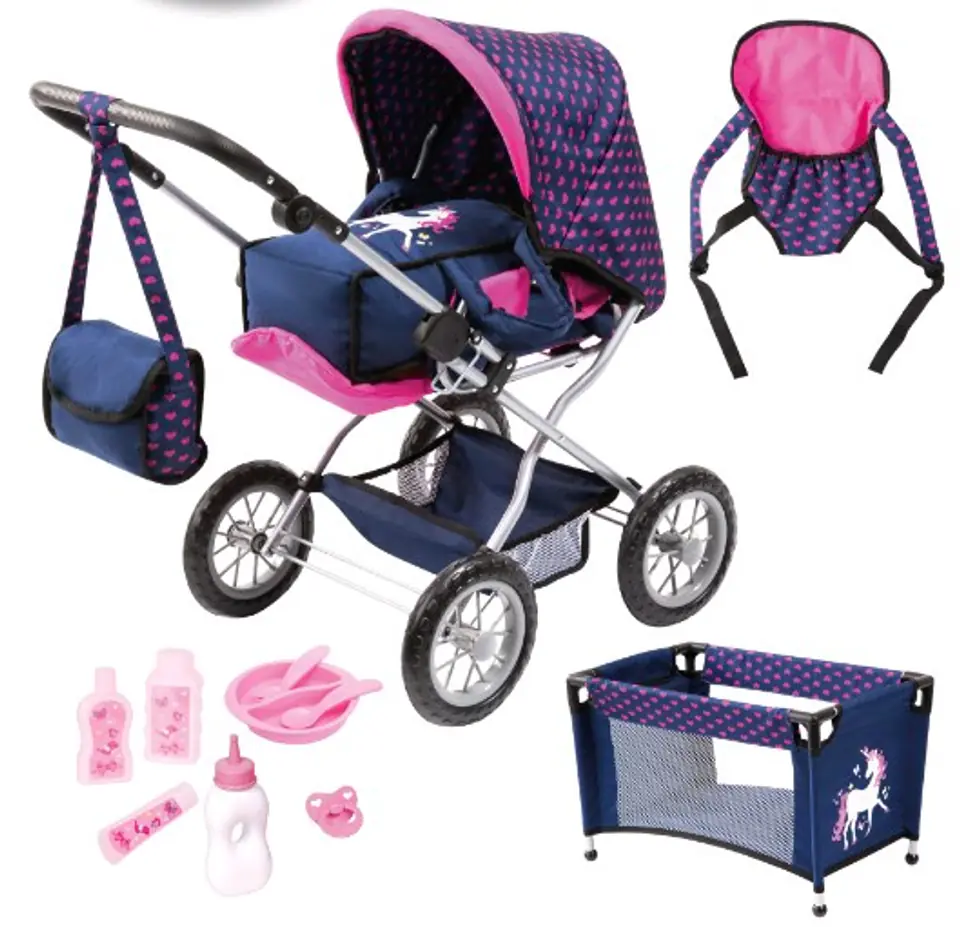 ⁨Bayer Doll Stroller Combi Grande set 15054AB⁩ at Wasserman.eu