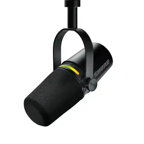 ⁨Shure MV7+-K - Mikrofon lektorski/wokalny ze złączem XLR/USB-C Czarny⁩ w sklepie Wasserman.eu