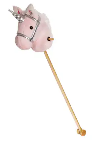 ⁨Horse head TED Plush Unicorn on a stick, pink 100cm⁩ at Wasserman.eu
