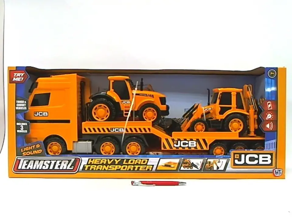 ⁨PROMO Auto pojazd JCB HEAVY LOAD TRANSPORTER Laweta z 2 autami TEAMSTERZ 1416416 p3 / 76x31x18cm⁩ w sklepie Wasserman.eu