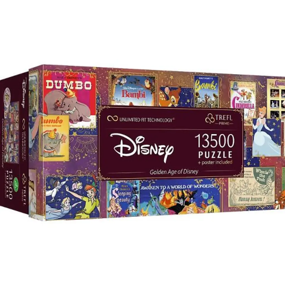 ⁨Puzzle 13500 Prime Disney Golden Age of Disney 81026 TREFL⁩ w sklepie Wasserman.eu