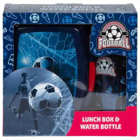 ⁨Zestaw śniadaniowy Bidon 330 ml Lunchbox Piłka Football⁩ w sklepie Wasserman.eu