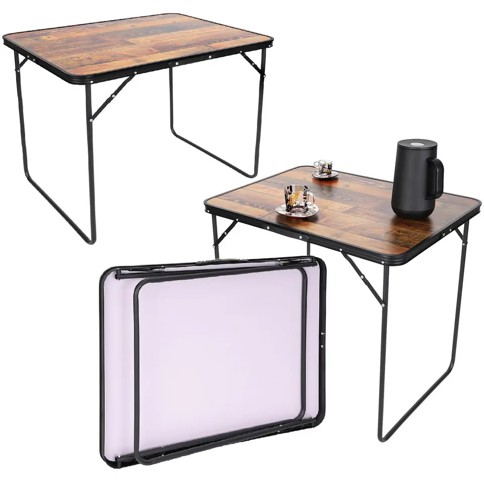 ⁨STOLIK TURYSTYCZNY SKŁADANY KEMPINGOWY 80X60X70CM DREWNO⁩ w sklepie Wasserman.eu