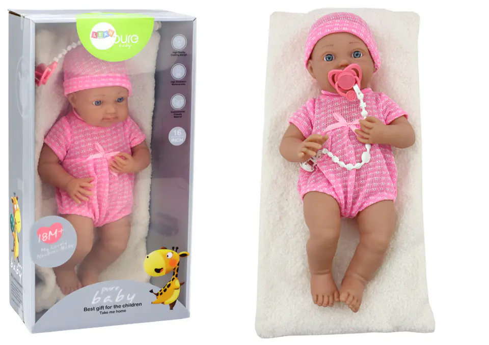⁨Baby doll in a pink outfit⁩ at Wasserman.eu