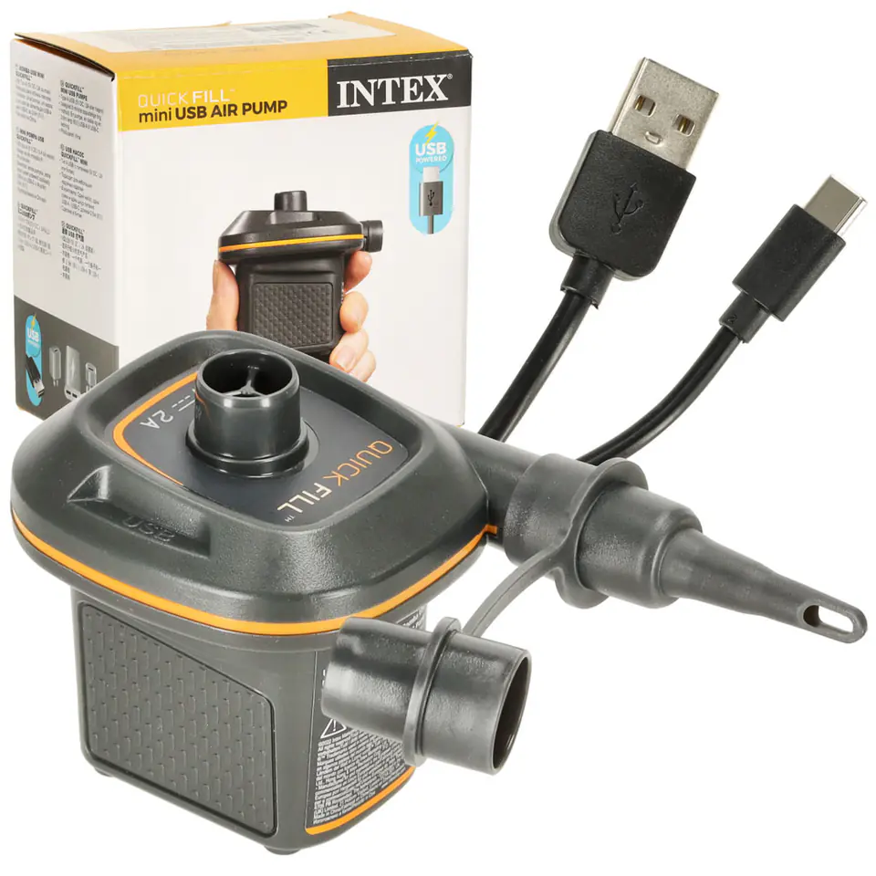 ⁨Pompka elektryczna do pompowania basenu 2 końcówki USB-A 5v DC/2A INTEX 66635⁩ w sklepie Wasserman.eu