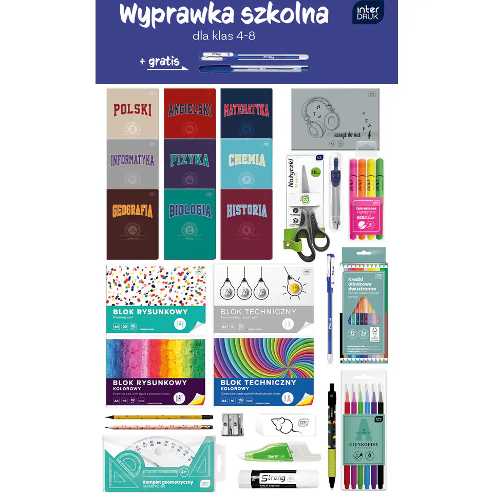 ⁨Wyprawka szkolna dla klas 4-8 INTERDRUK⁩ w sklepie Wasserman.eu