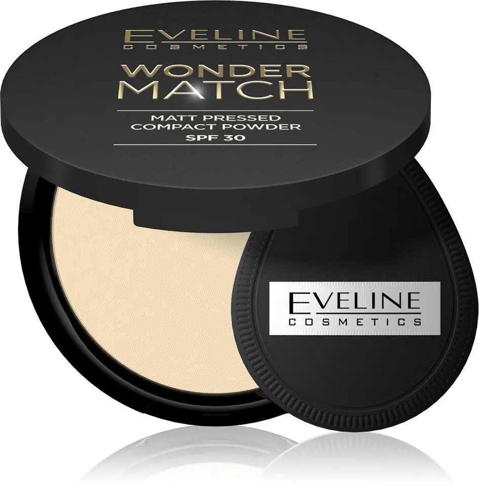 ⁨EVELINE Wonder Match Matujący Puder prasowany SPF30 nr 01  8 g⁩ w sklepie Wasserman.eu