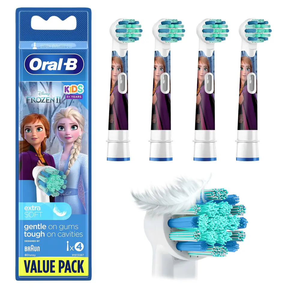 ⁨ORALB Toothbrush Heads EB10s-4 Frozen 4 pcs. White⁩ at Wasserman.eu