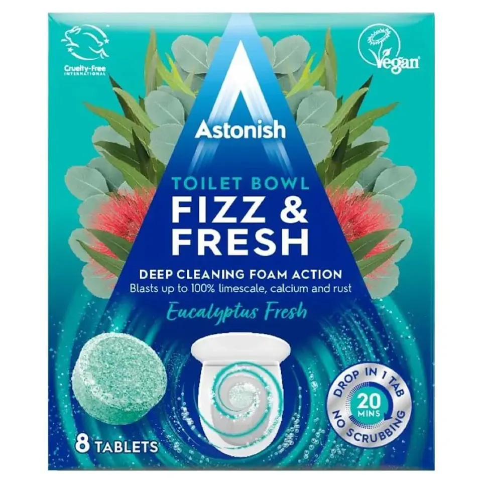 ⁨ASTONISH Tabletki do czyszczenia toalety 8szt Eucalyptus Fresh 8x25g⁩ w sklepie Wasserman.eu