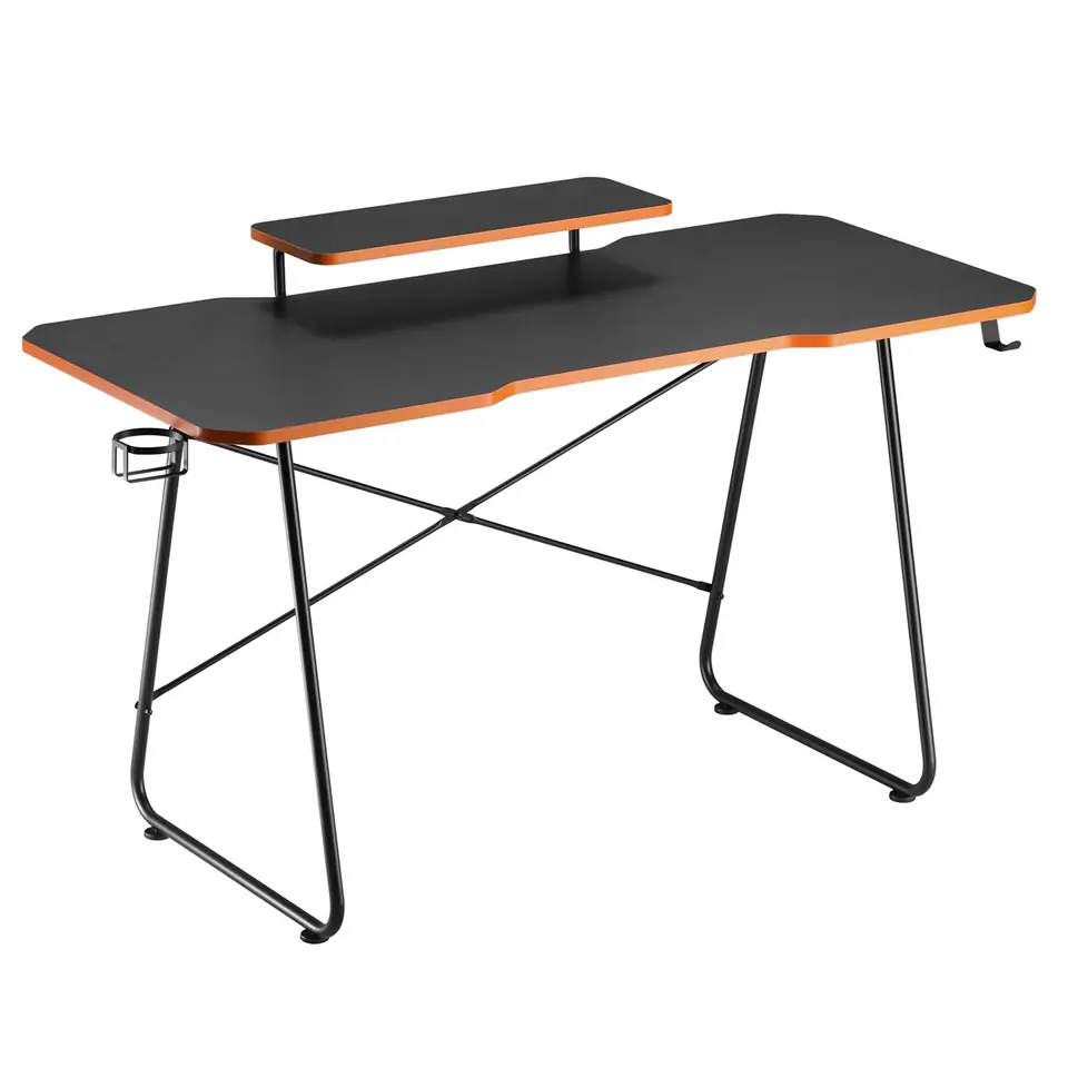 ⁨NanoRS Gaming Desk with Monitor Shelf, 50kg max, Height 850mm, Black, RS170⁩ at Wasserman.eu