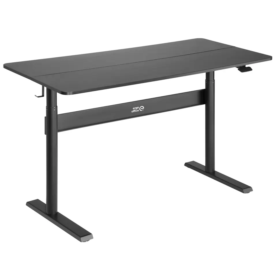 ⁨Desk table with top 140x68cm Ergo Office, gas spring, height adjustable, for standing and sitting work, max height 115cm, ER⁩ at Wasserman.eu