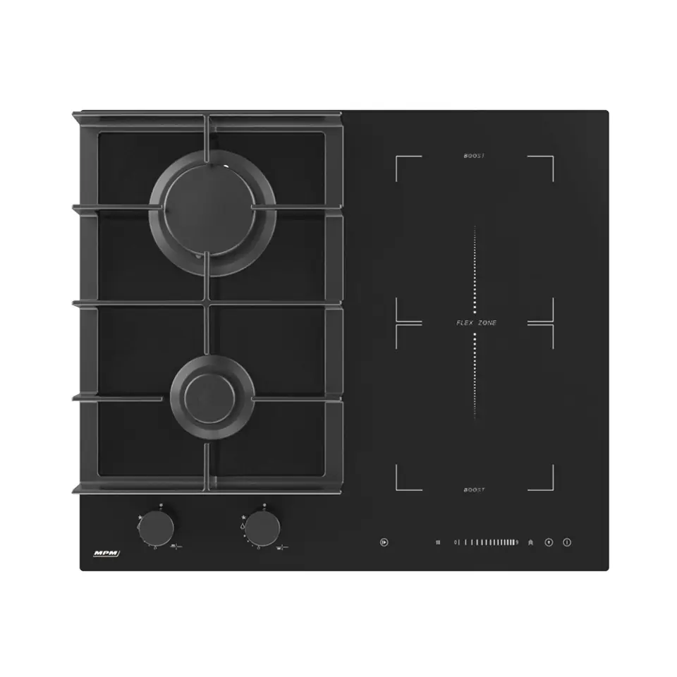 ⁨MPM-60-IMG-22 - Gas-induction cooktop, black⁩ at Wasserman.eu