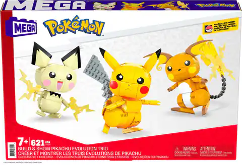 ⁨MEGA CONSTRUX Pokemon Pikachu Trio 3-pak GYH06 /4⁩ w sklepie Wasserman.eu