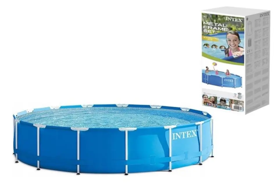 ⁨Intex 28212GN above ground pool Framed pool Round Blue, White⁩ at Wasserman.eu