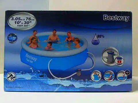⁨Swimming pool flange 300X76cm+filter B57270⁩ at Wasserman.eu